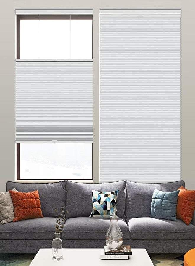Changshade Blackout Cellular Shades Cordless, Top Down Bottom Up Blinds for Windows, 1.5" Single Cell Pleated Honeycomb Window Shades for Bedroom, Child Room,33" Width x72 Height,White - Image 2